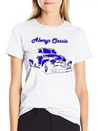 1950 Chevy Truck Neon Blue Classic Cotton Tee – Unisex Comfort For Any Season