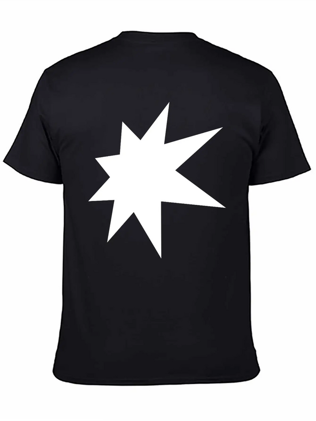 3D Star Classic Crew Neck Graphic Tee – Everyday Minimal Look