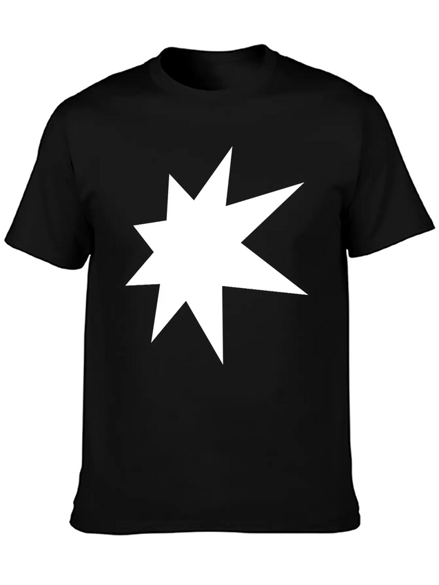 3D Star Classic Crew Neck Graphic Tee – Everyday Minimal Look