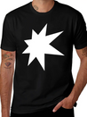 3D Star Classic Crew Neck Graphic Tee – Everyday Minimal Look