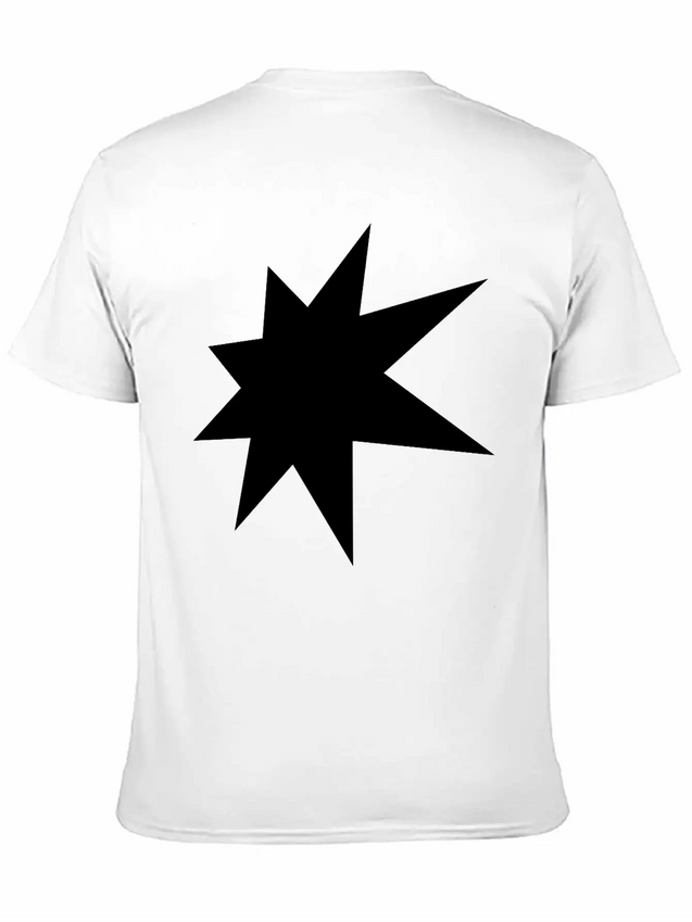 3D Star Classic Crew Neck Graphic Tee – Everyday Minimal Look
