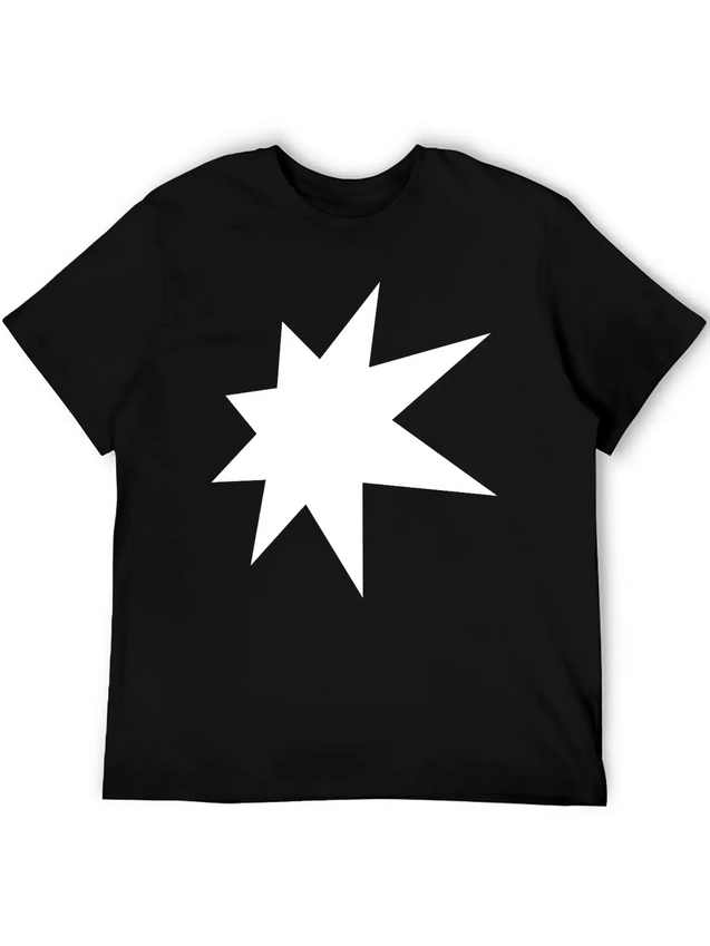 3D Star Classic Crew Neck Graphic Tee – Everyday Minimal Look