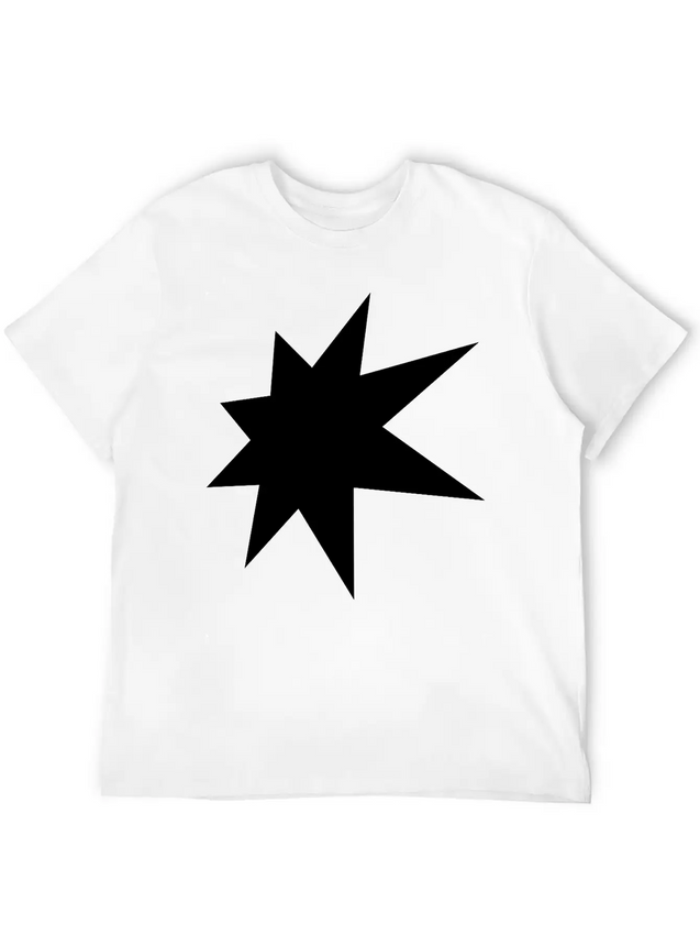 3D Star Classic Crew Neck Graphic Tee – Everyday Minimal Look