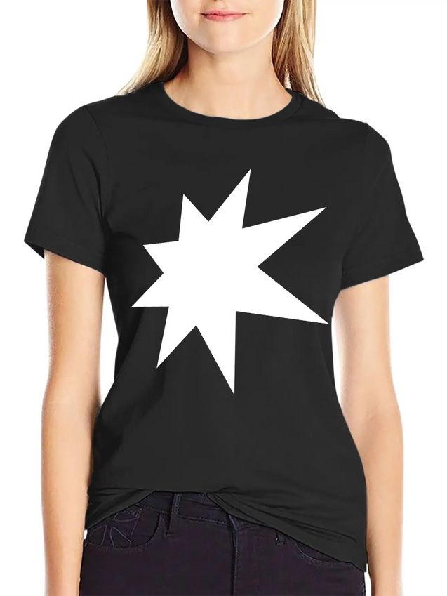 3D Star Classic Crew Neck Graphic Tee – Everyday Minimal Look