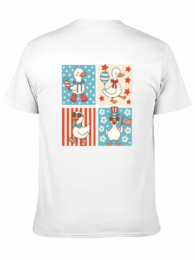 4th Of July Goose Patriotic Goose Classic Cotton Tee – Unisex Comfort For Any Season