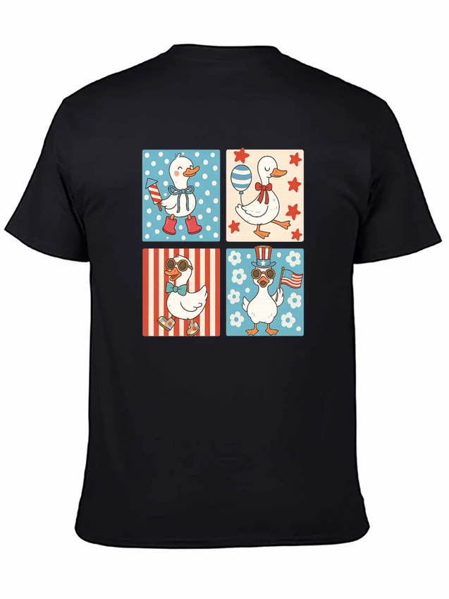 4th Of July Goose Patriotic Goose Classic Cotton Tee – Unisex Comfort For Any Season